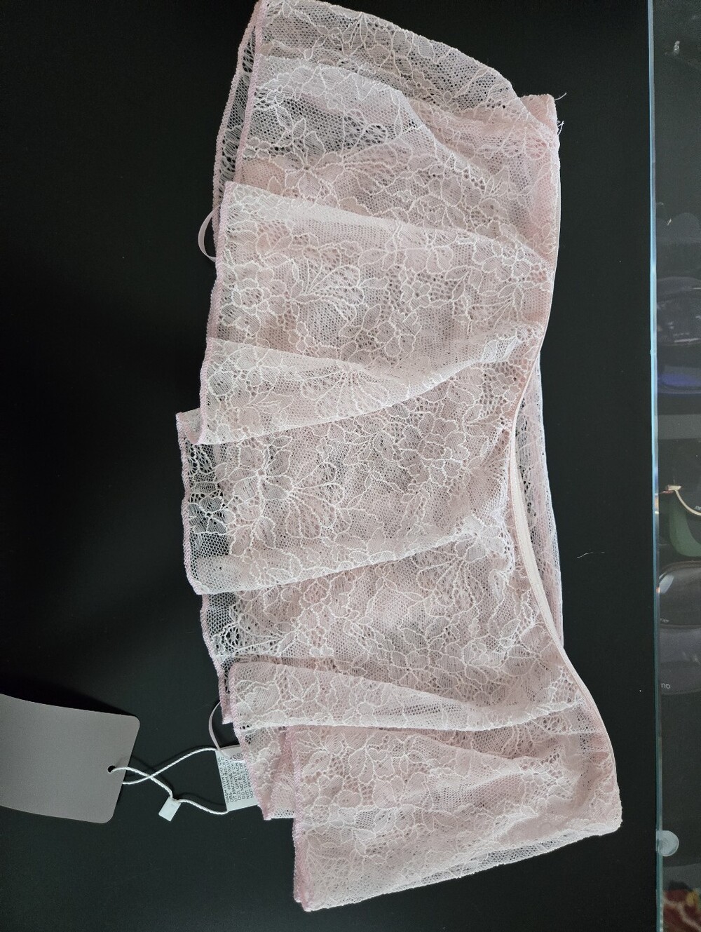 Missguided Delicate Lace Bandeau Bralette - Light Pink